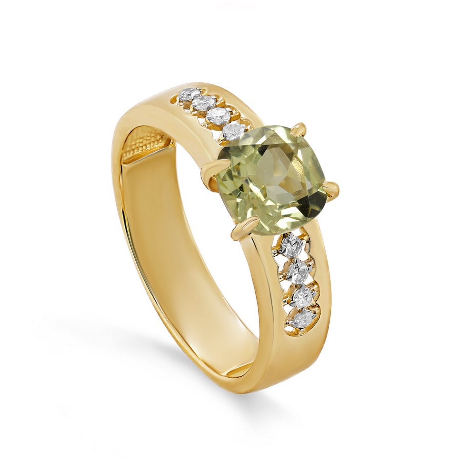 Кольцо, золото, микс с полудрагоценными камнями, 11-21879-10100